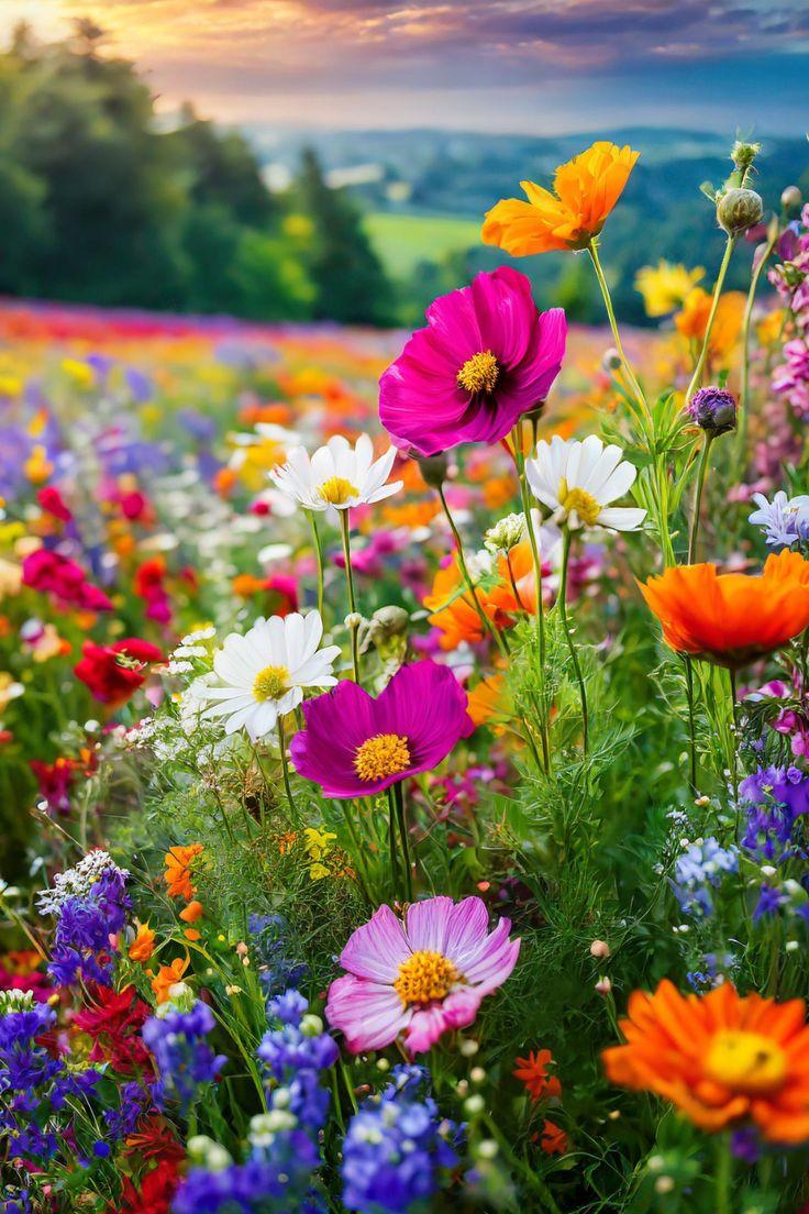 Whispering Meadow: A Serenade in Blooms
